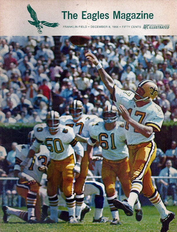 NFL Program: Philadelphia Eagles vs. New Orleans Saints (December 8, 1968)