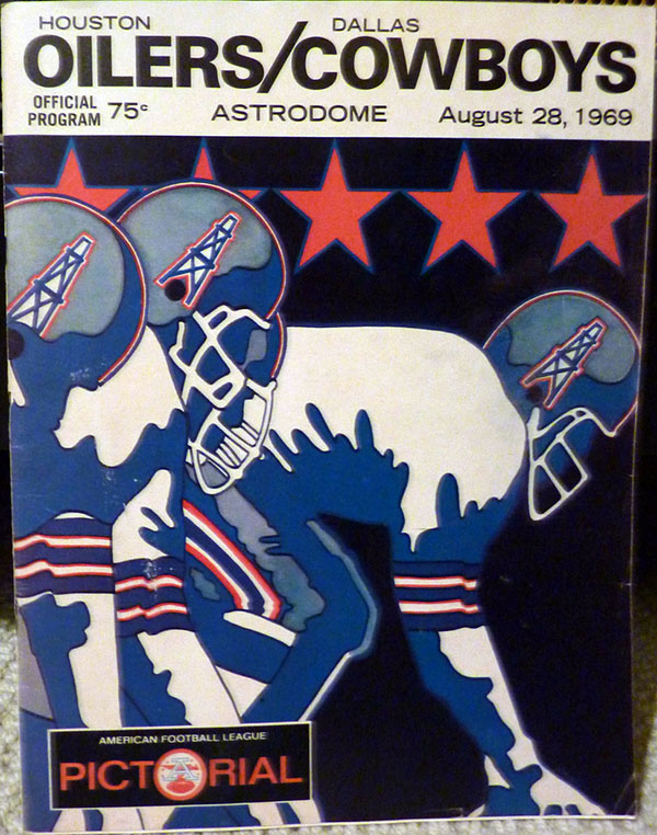 AFL Program: Houston Oilers vs. Dallas Cowboys (August 28, 1969)