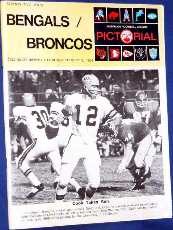 AFL Program: Cincinnati Bengals vs. Denver Broncos (September 6, 1969)