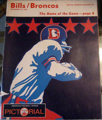 AFL Program: Buffalo Bills vs. Denver Broncos (September 28, 1969)