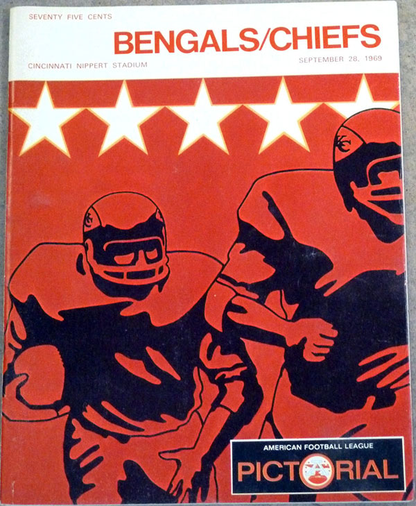 AFL Program: Cincinnati Bengals vs. Kansas City Chiefs (September 28, 1969)