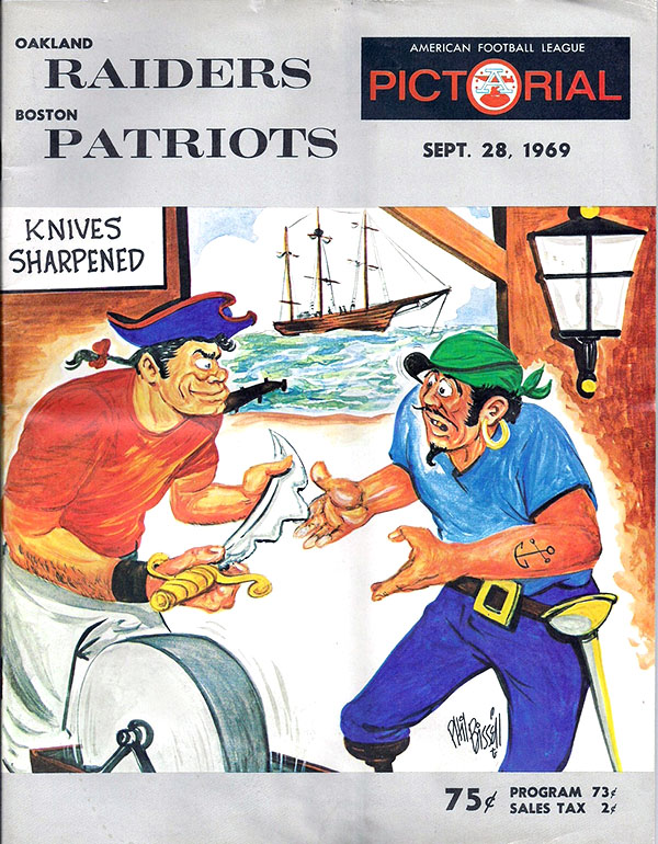 AFL Program: Boston Patriots vs. Oakland Raiders (September 28, 1969)