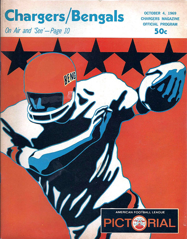 AFL Program: San Diego Chargers vs. Cincinnati Bengals (October 4, 1969)