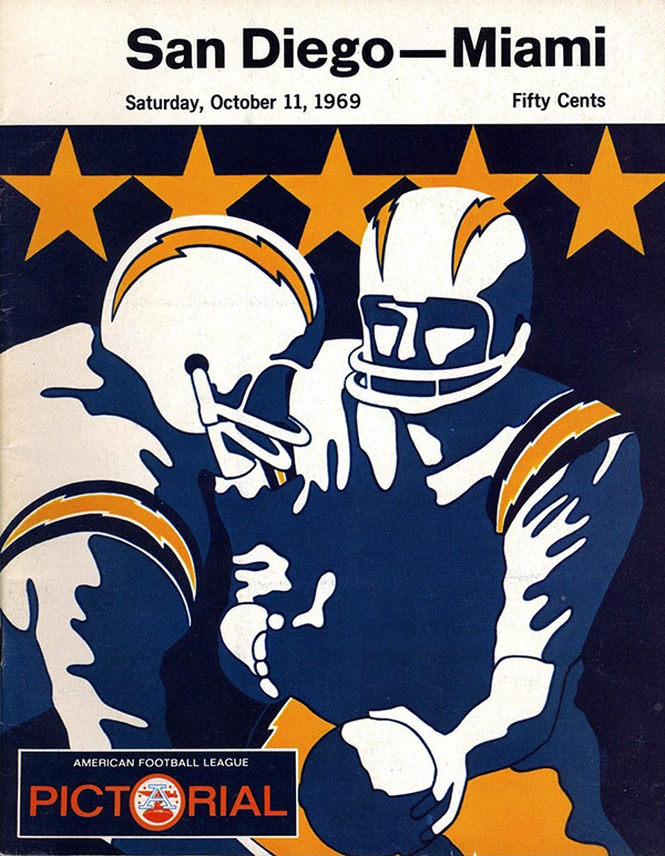 AFL Program: Miami Dolphins vs. San Diego Chargers (October 11, 1969)