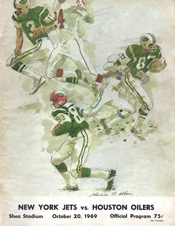 AFL Program: New York Jets vs. Houston Oilers (October 20, 1969)