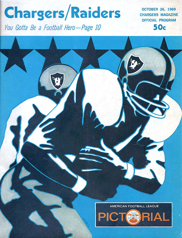 AFL Program: San Diego Chargers vs. Oakland Raiders (October 26, 1969)