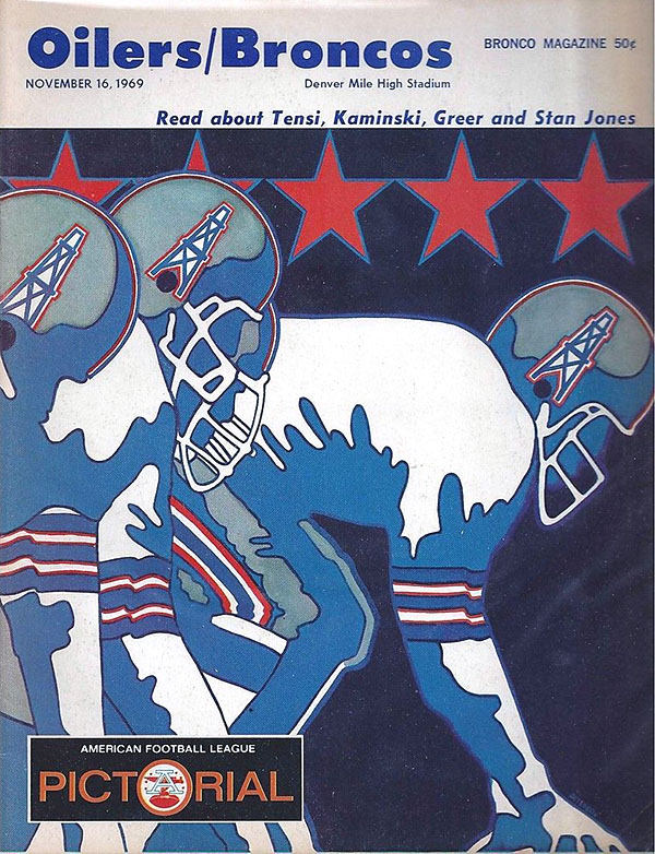 AFL Program: Denver Broncos vs. Houston Oilers (November 16, 1969)