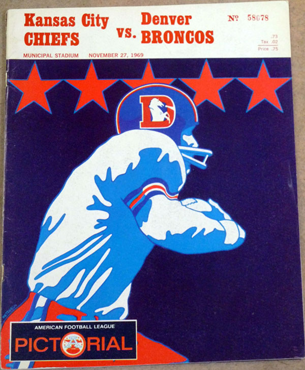 AFL Program: Kansas City Chiefs vs. Denver Broncos (November 27, 1969)