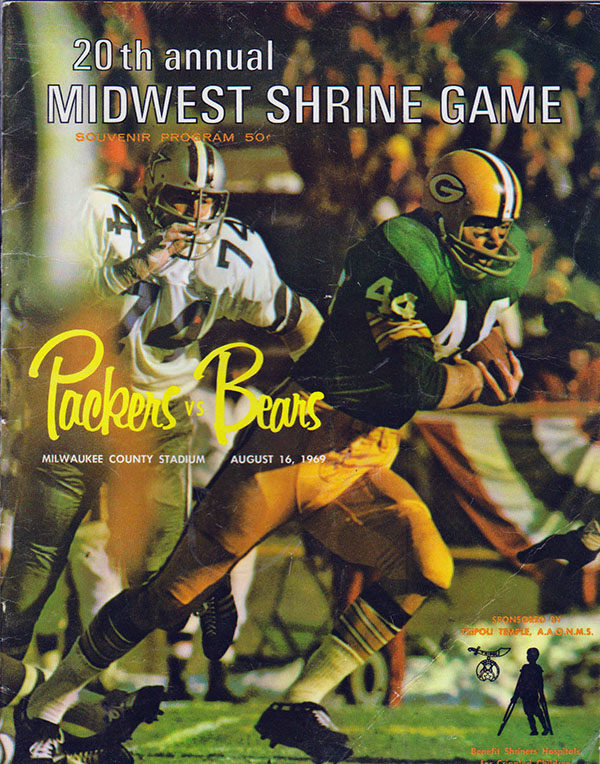 NFL Program: Green Bay Packers vs. Chicago Bears (August 16, 1969)