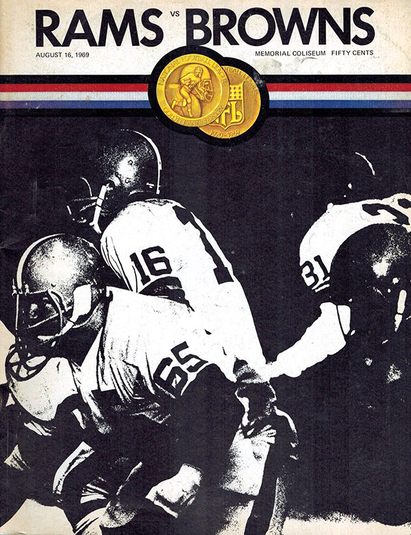 NFL Program: Los Angeles Rams vs. Cleveland Browns (August 16, 1969)