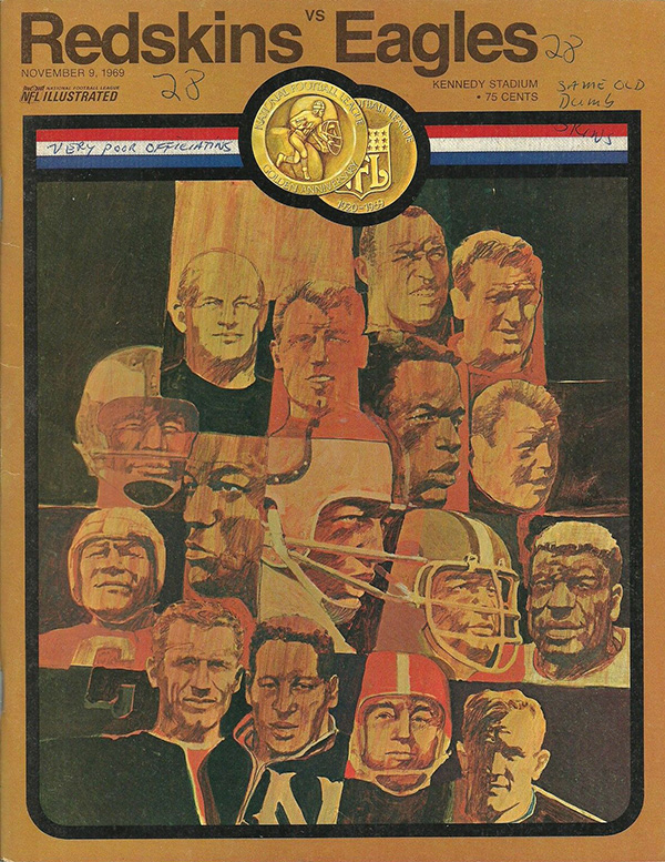 NFL Program: Washington Redskins vs. Philadelphia Eagles (November 9, 1969)