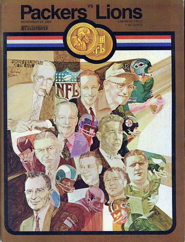 NFL Program: Green Bay Packers vs. Detroit Lions (November 23, 1969)