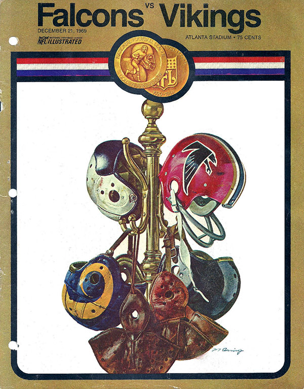 Nfl Program Atlanta Falcons Vs Minnesota Vikings December 21 1969