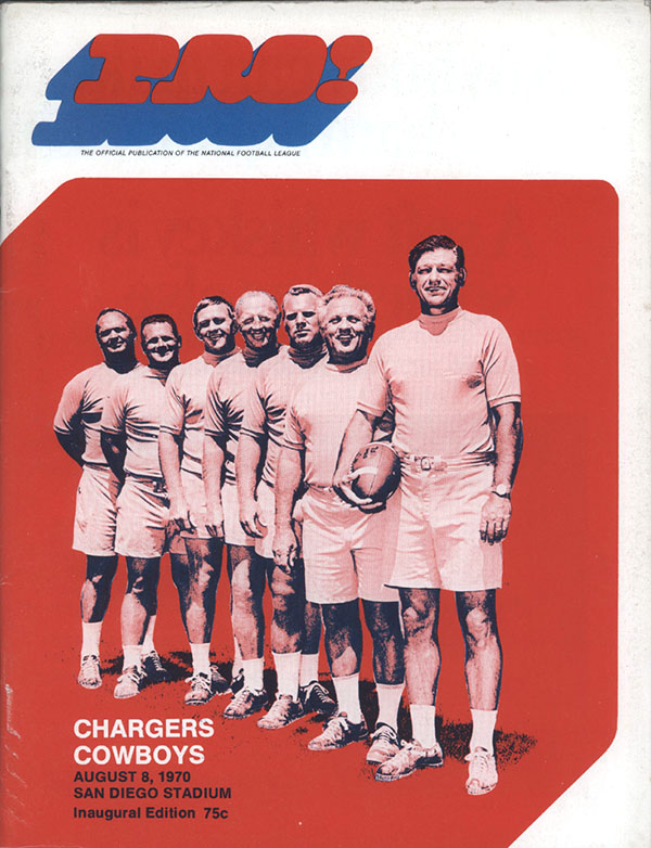 NFL Program: San Diego Chargers vs. Dallas Cowboys (August 8, 1970)