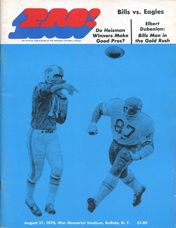 NFL Program: Buffalo Bills vs. Philadelphia Eagles (August 21, 1970)