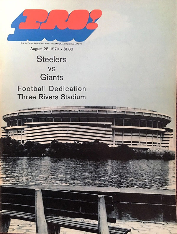 NFL Program: Pittsburgh Steelers vs. New York Giants (August 28, 1970)