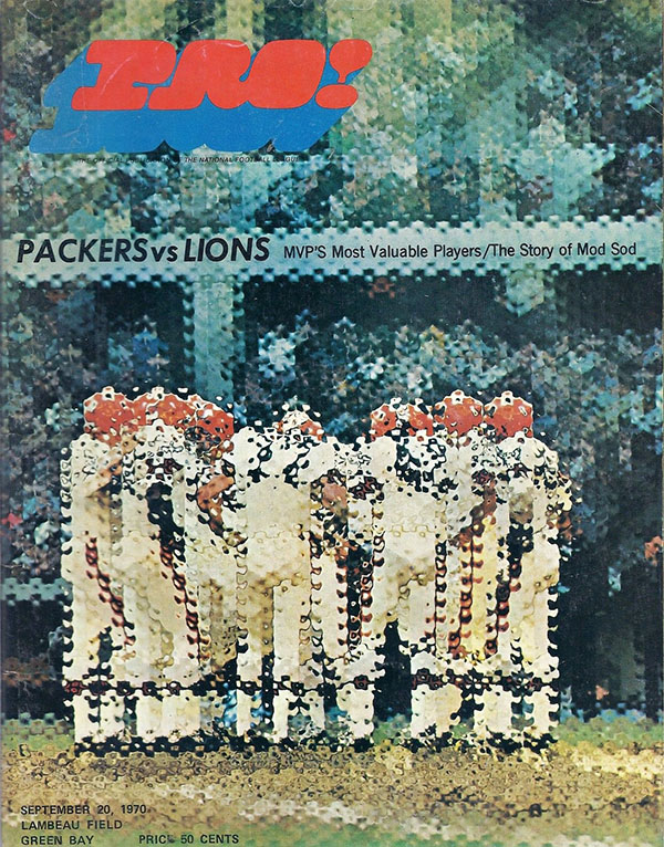 NFL Program: Green Bay Packers vs. Detroit Lions (September 20, 1970)