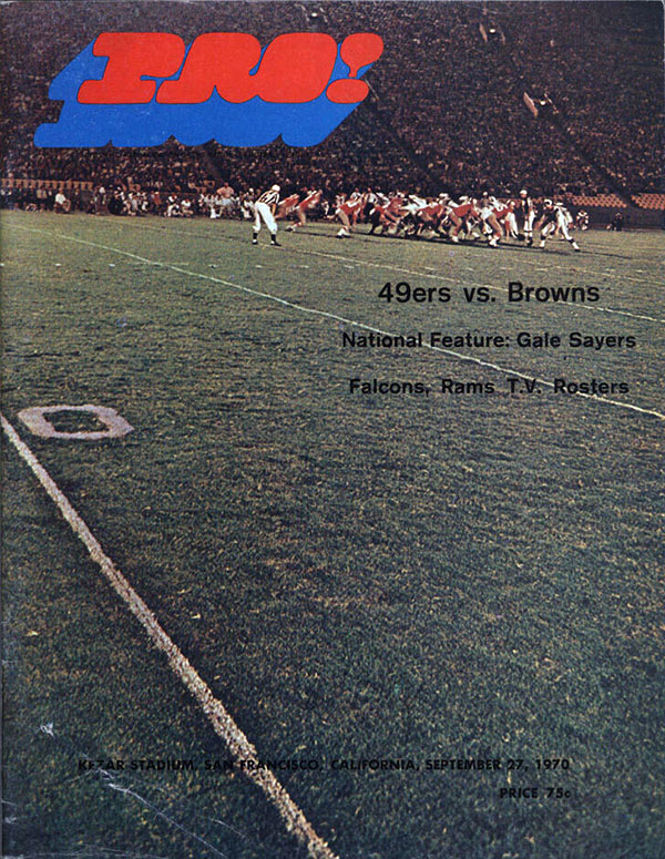 NFL Program: San Francisco 49ers vs. Cleveland Browns (September 27, 1970)