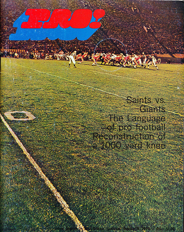 NFL Program: New Orleans Saints vs. New York Giants (October 4, 1970)