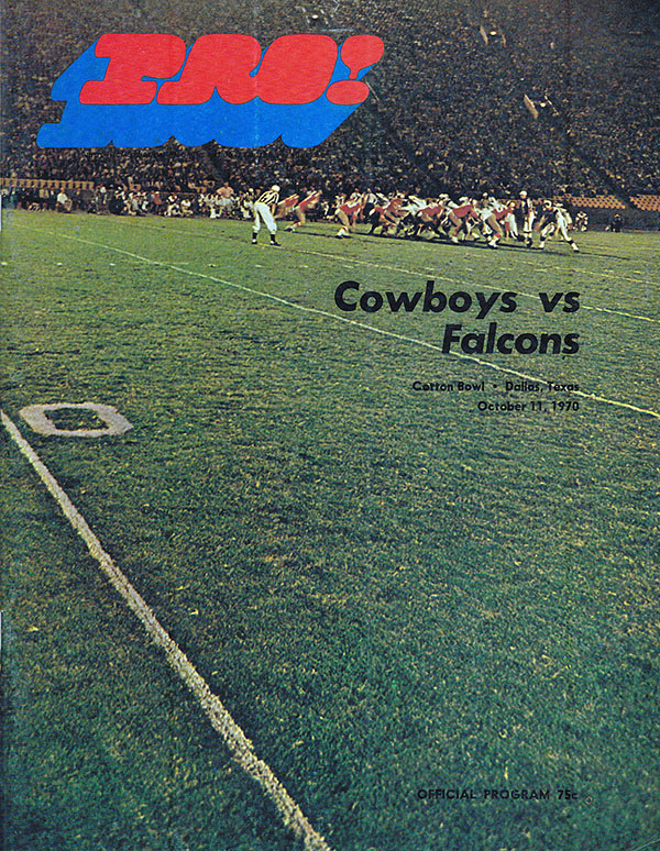 NFL Program: Dallas Cowboys vs. Atlanta Falcons (October 11, 1970)