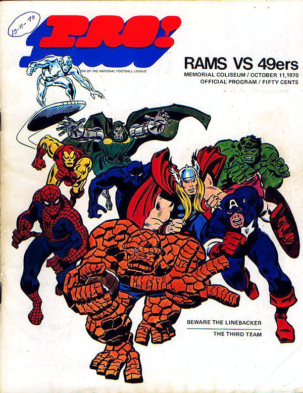 NFL Program: Los Angeles Rams vs. San Francisco 49ers (October 11, 1970)