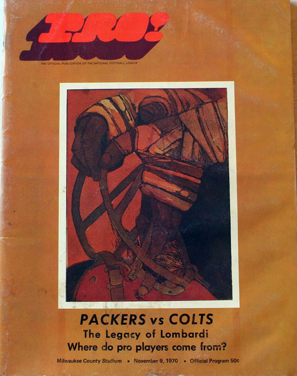 NFL Program: Green Bay Packers vs. Baltimore Colts (November 9, 1970)