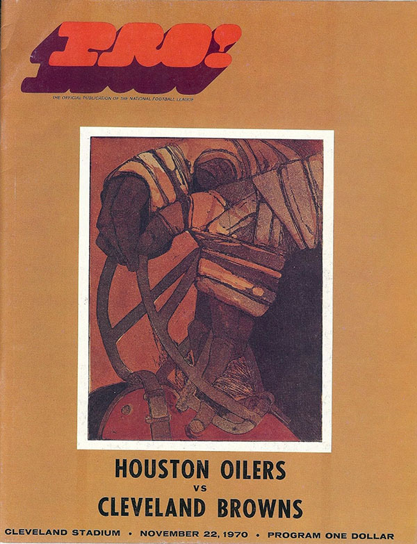 NFL Program: Cleveland Browns vs. Houston Oilers (November 22, 1970)