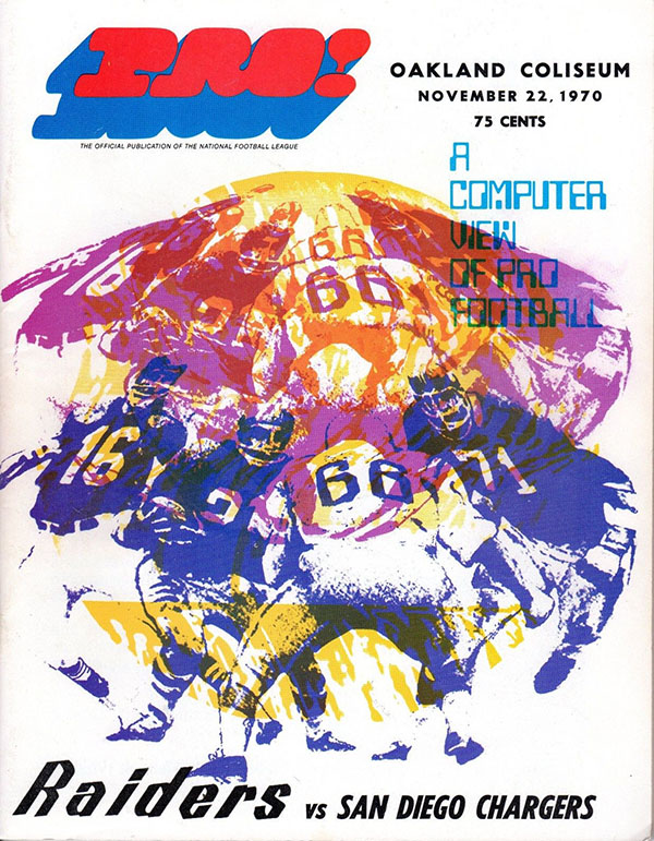 NFL Program: Oakland Raiders vs. San Diego Chargers (November 22, 1970)