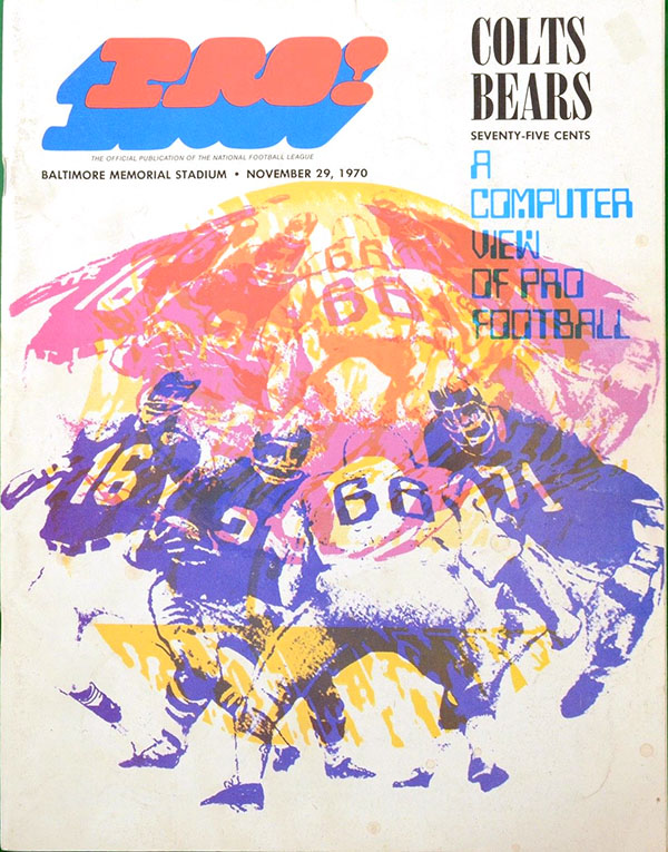 NFL Program: Baltimore Colts vs. Chicago Bears (November 29, 1970)