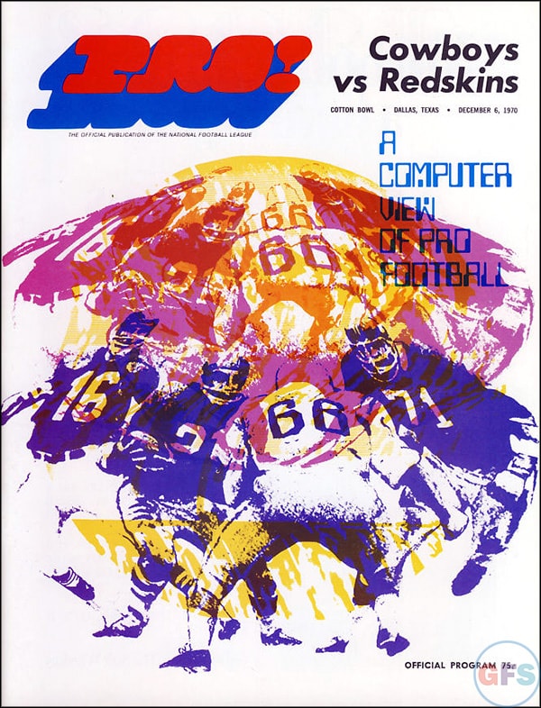 NFL Program: Dallas Cowboys vs. Washington Redskins (December 6, 1970)