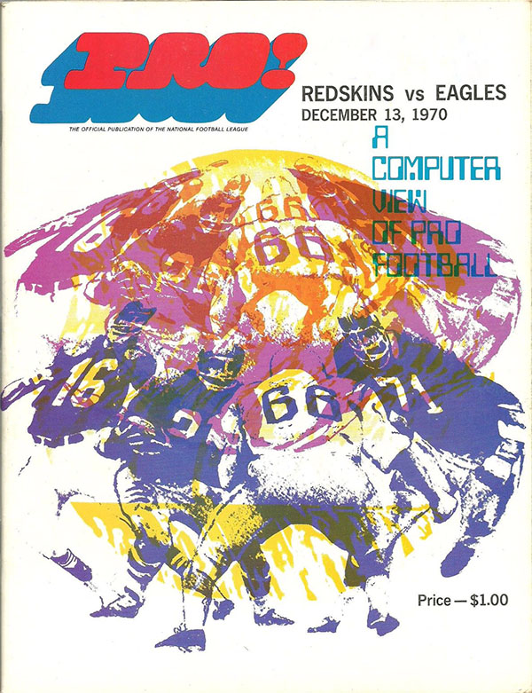 NFL Program: Washington Redskins vs. Philadelphia Eagles (December 13, 1970)