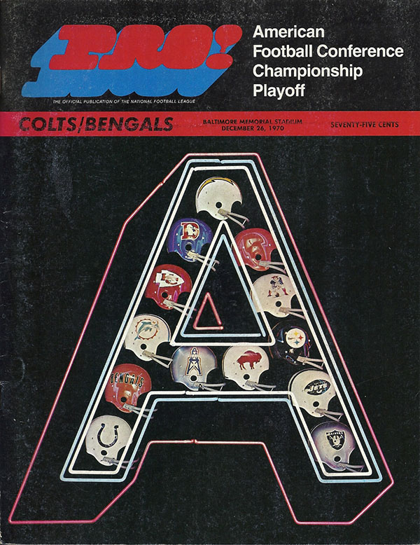 NFL Program: Baltimore Colts vs. Cincinnati Bengals (December 26, 1970)