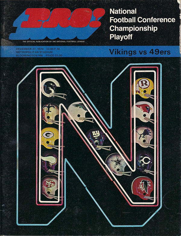 NFL Program: Minnesota Vikings vs. San Francisco 49ers (December 27, 1970)