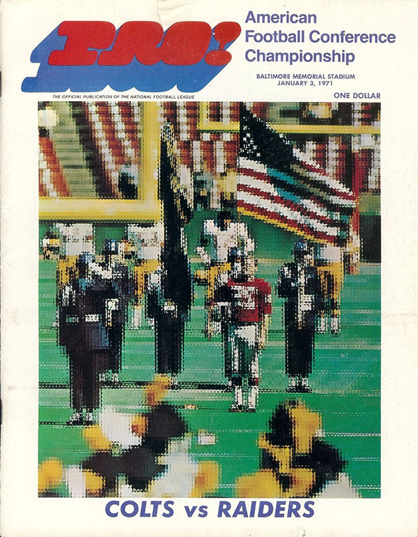 NFL Program: Baltimore Colts vs. Oakland Raiders (January 3, 1971)