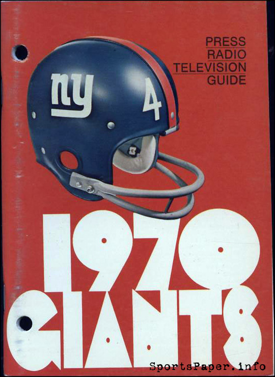 NFL Media Guide: New York Giants (1970)