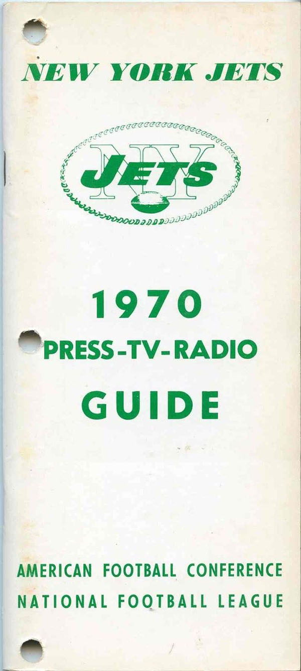 NFL Media Guide: New York Jets (1970)