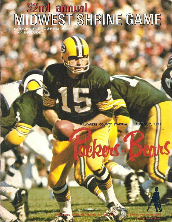 NFL Program Green Bay Packers vs. Chicago Bears (August 7, 1971
