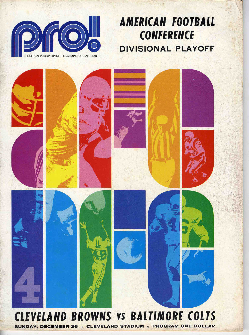 NFL Program: Cleveland Browns vs. Baltimore Colts (December 26, 1971)