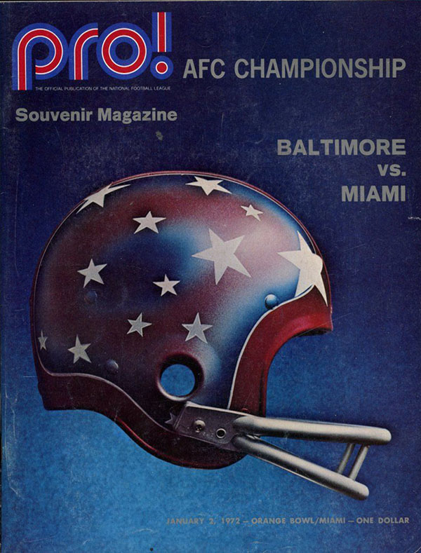 NFL Program: Miami Dolphins vs. Baltimore Colts (January 2, 1972)