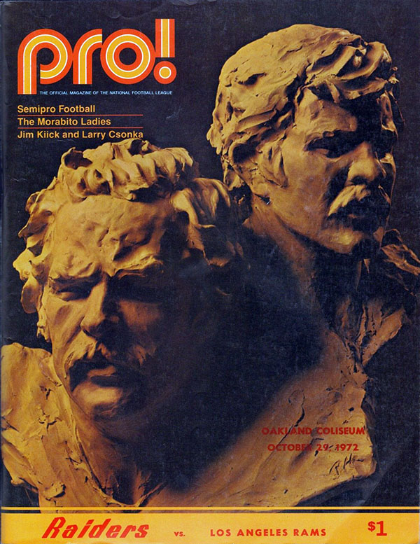 NFL Program: Oakland Raiders vs. Los Angeles Rams (October 29, 1972)