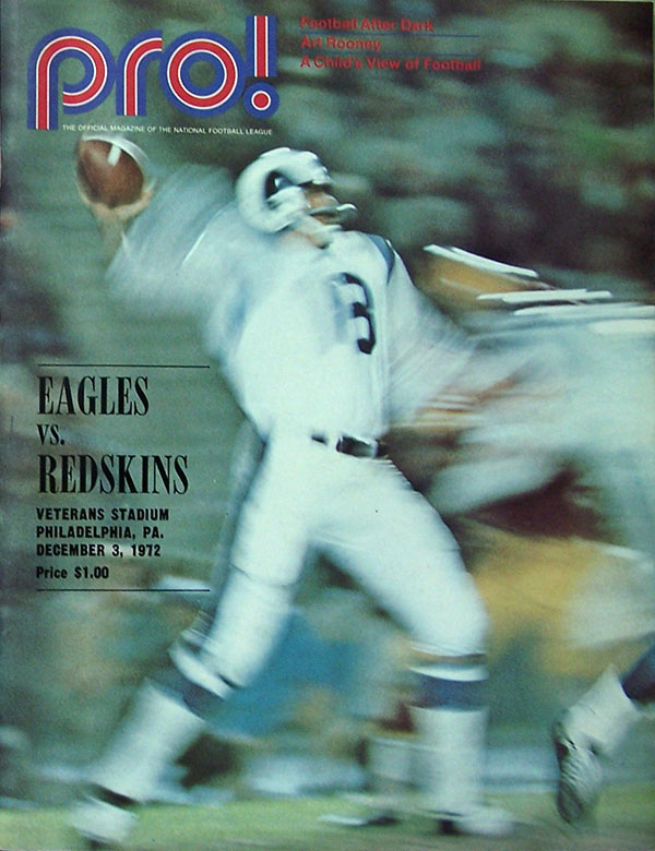 NFL Program: Philadelphia Eagles vs. Washington Redskins (December 3, 1972)