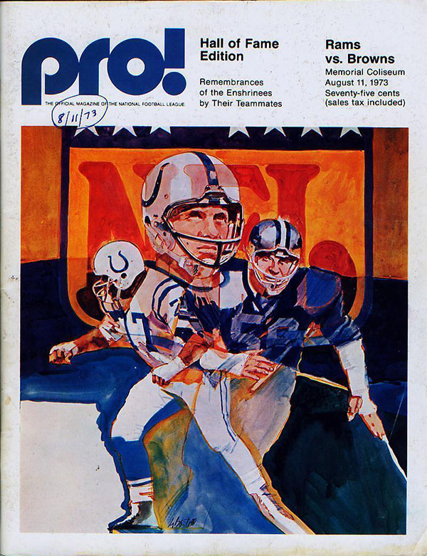 NFL Program: Los Angeles Rams vs. Cleveland Browns (August 11, 1973)