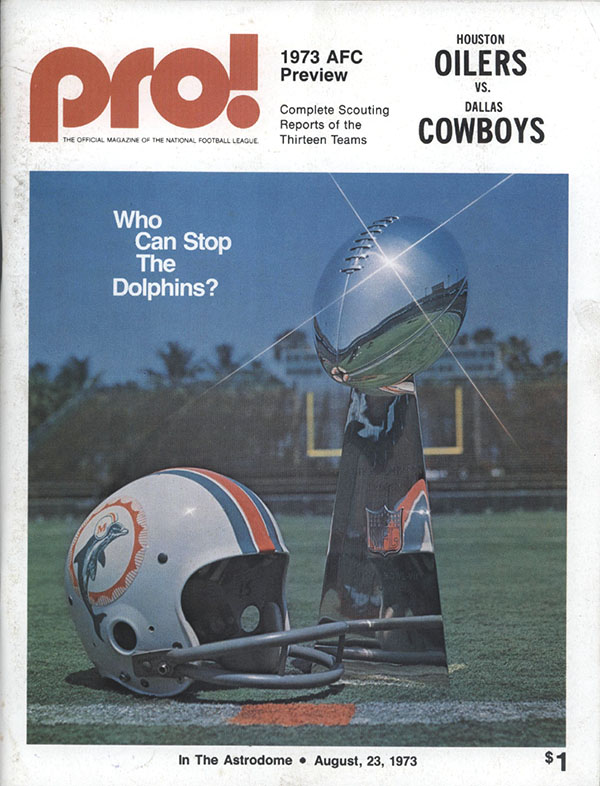 NFL Program: Houston Oilers vs. Dallas Cowboys (August 23, 1973)