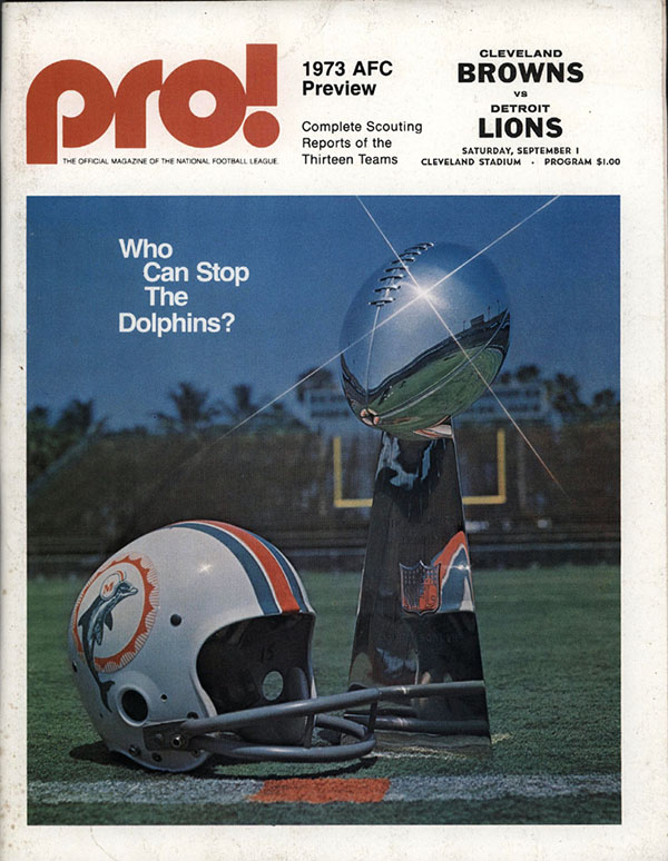 NFL Program: Cleveland Browns vs. Detroit Lions (September 1, 1973)