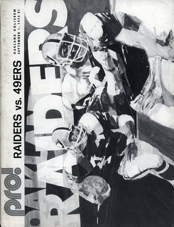 NFL Program: Oakland Raiders vs. San Francisco 49ers (September 1, 1973)