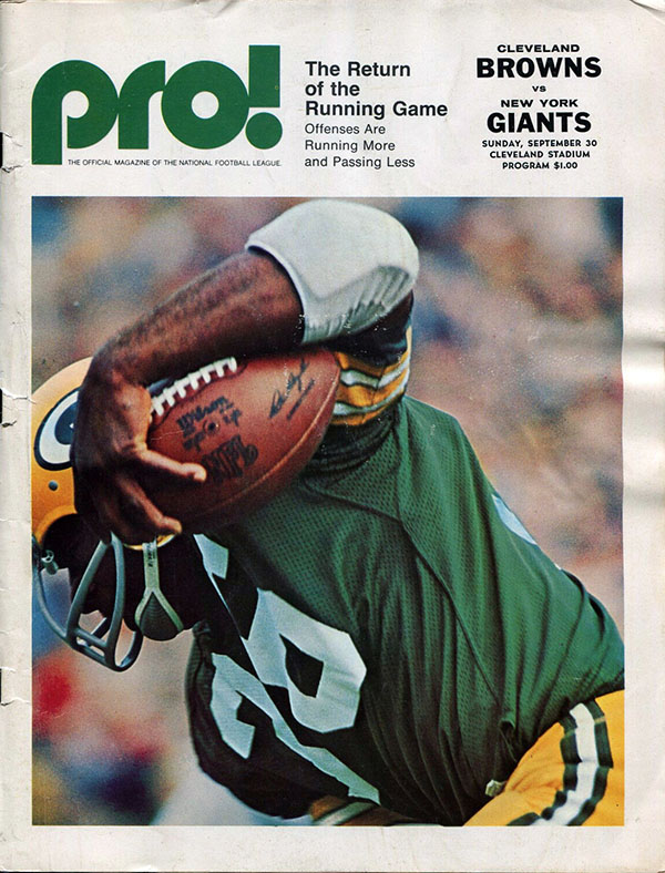 NFL Program: Cleveland Browns vs. New York Giants (September 30, 1973)