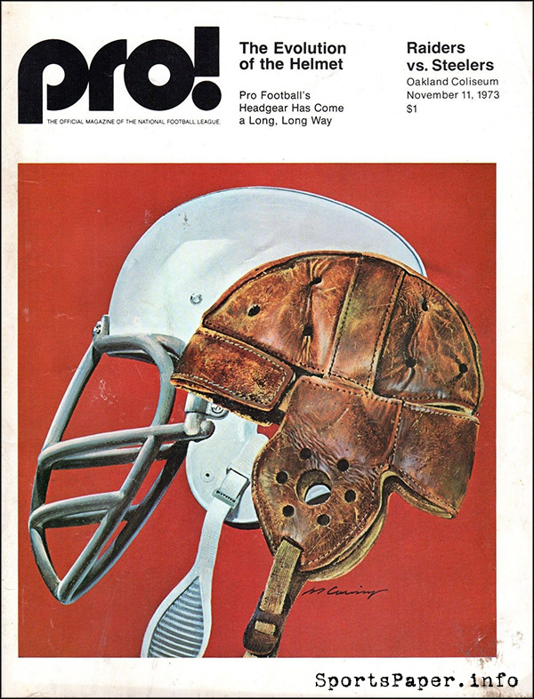 NFL Program: Oakland Raiders vs. Pittsburgh Steelers (November 11, 1973)