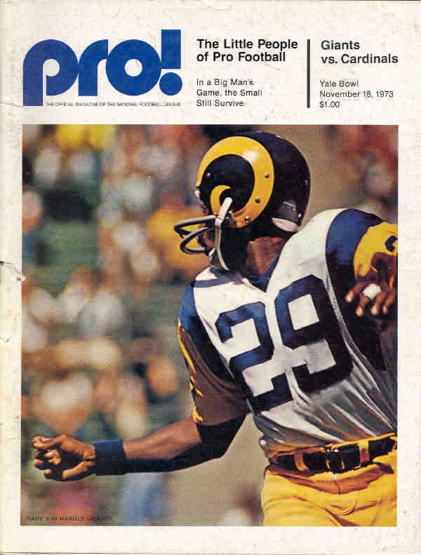 NFL Program: New York Giants vs. St. Louis Cardinals (November 18, 1973)