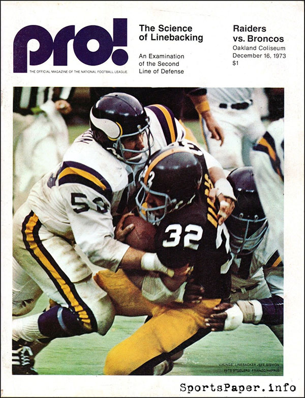 NFL Program: Oakland Raiders vs. Denver Broncos (December 16, 1973)