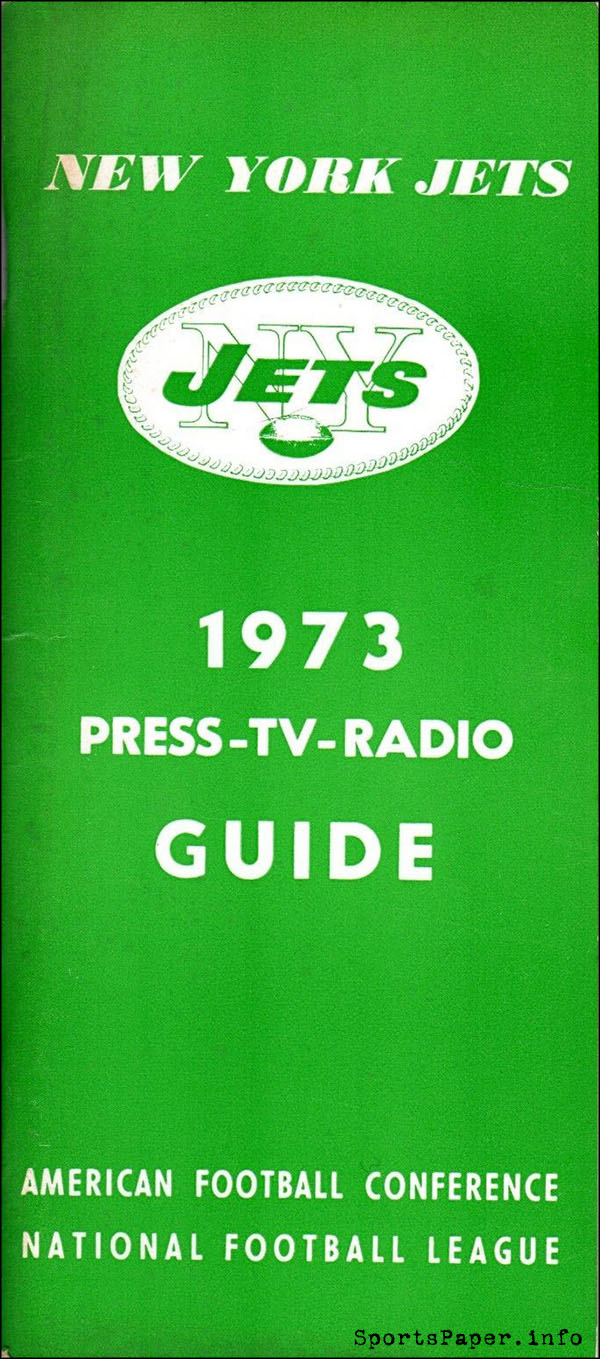 NFL Media Guide: New York Jets (1973)